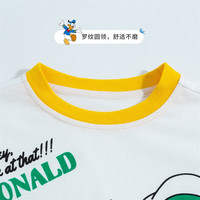 迪士尼（Disney）童装男童T恤迪士尼宝宝系列卡通舒适透气短袖T恤 232S1793本白 120