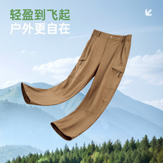 CAMEL骆驼男装工装裤男2025春夏季宽松直筒吸湿速干户外运动休闲裤 幻影黑 XL