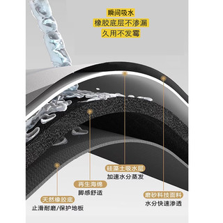 厨房地垫防滑防油可擦免洗脚垫子硅藻泥厨房地垫l形吸水防脏地毯 40CM×200CM【一冲即净】