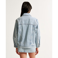 ABERCROMBIE & FITCH女装24春秋款巴恩风美式复古廓形牛仔夹克外套KI144-4042