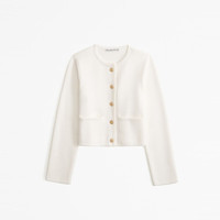 ABERCROMBIE & FITCH女装春秋辣妹气质甜美复古经典百搭短款夹克外套KI150-4015   (160/80A)