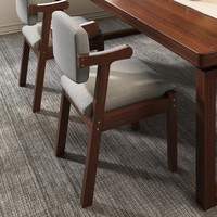 亿家木新中式全实木书桌家用书房写字桌现代简约书法桌办公电脑桌子 实木椅*1把