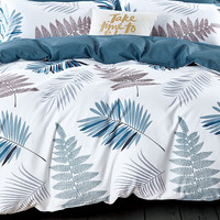 云瑾全棉被套单件纯棉斜纹被罩印花不掉色 叶相随 被罩150*200cm单人