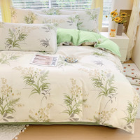 云瑾全棉被套单件纯棉斜纹被罩印花不掉色 清风絮语 被罩160*210cm单人