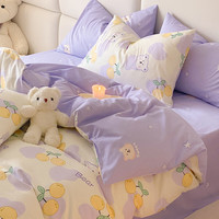 云瑾全棉被套单件纯棉斜纹被罩印花不掉色 熊噜噜爱果子 被罩180*200cm单人加大