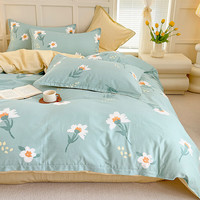 云瑾全棉被套单件纯棉斜纹被罩印花不掉色 清莹花香 被罩220*240cm双人加大 轻盈花香