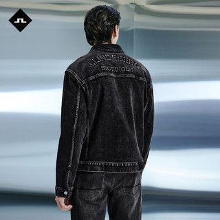 金林德伯格（J.indeberg）商场同款春夏新款男士微弹舒适复古水洗牛仔外套524321001 K6S夜莺灰