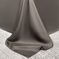 曼克顿A类孕婴水洗冰丝夏被四件套夏季科技凉感仿真丝空调被薄被子被芯 曼希-风信紫+中灰 【1.5x2.0m单夏被】凉感冰丝