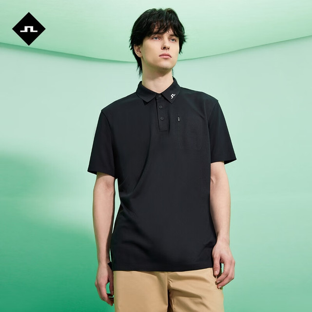 J.Lindeberg 金林德伯格 商场同款夏季新款GOLF运动速干翻领短袖POLO衫