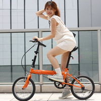 DAHON大行KT610折叠自行车16英寸单速男女上班上学城市通勤单车 橙色