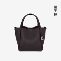 La Festin 头层牛皮斜挎手提菜篮子包