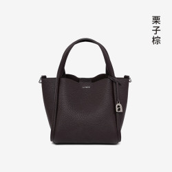 La Festin 头层牛皮斜挎手提菜篮子包