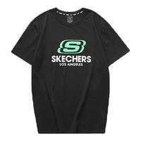 skechers斯凯奇短袖女t恤夏季潮透气纯棉半袖宽松运动上衣男