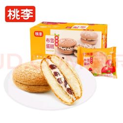 桃李 布雪蛋糕 蔓越莓奶油夹心早餐面包糕点心下午茶休闲零食整箱456g