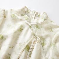 香影 X.YING【时尚春装】新中式轻国风改良旗袍龙年盘扣长袖碎花连衣裙