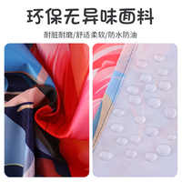 时尚简约围腰挂脖围裙防油透气耐脏耐磨工作服家用厨房上班餐饮女 牡丹-水纹繁花