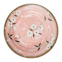 早春徘梦-釉下彩盘子高级感餐具水果盘大号菜盘陶瓷餐盘 中平盘 【19.5cm*3.0cm】