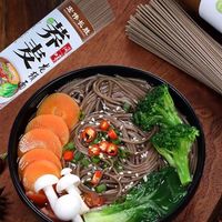 宏伟长胜0脂肪荞麦面条龙须挂芥麦面减速食早餐180g肥粗粮