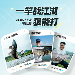 汉鼎鱼竿手杆台钓竿鲢鳙钓竿钓鱼竿碳素大物竿大综合竿手竿全能战3.6m