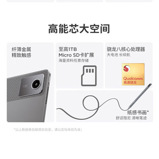 联想小新pad大屏护眼平板电脑学习娱乐办公二合一 2024款8G+128G舒适智学版｜鸽子灰 标配