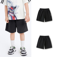 巴拉巴拉童装男童裤子宝宝儿童长裤2025夏装短袖t恤防蚊休闲裤子 经典黑-亲子短裤