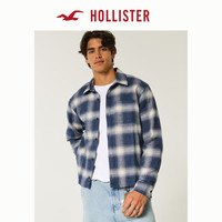 HOLLISTER25春季新款法兰绒宽松格子衬衫夹克外套男装KI325-5186 图案