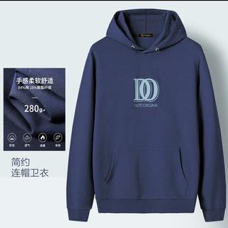 简约休闲舒适棉质百搭连帽活性印花男士针织卫衣