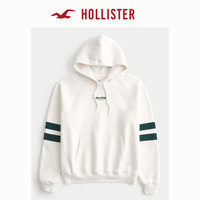 HOLLISTER25春经典LOGO抓绒连帽卫衣男装女装KI322-5006 奶白色 M (180/100A)
