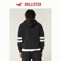 HOLLISTER25春经典LOGO抓绒连帽卫衣男装女装KI322-5006 黑色 M (180/100A)