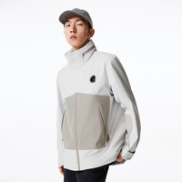 杰克·琼斯(JACK&JONES)男装风衣外套男春秋款短款风衣休闲折叠连帽防风领户外透衣服 奶白 XS 165 165/88A/XS