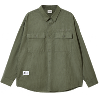 杰克·琼斯(JACK&JONES)男装秋男复古潮流休闲字母翻领衬衫宽松外套2243OS004 常规