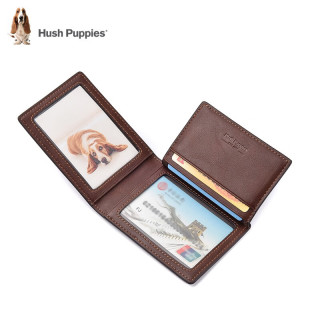 暇步士 驾驶证皮套男士证件夹迷你薄多功能银行卡包横款皮夹驾驶证件包 啡色