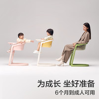 两只兔子魔法成长椅餐椅宝宝婴儿学坐椅多功能调节家用吃饭可水洗 餐椅-琥珀晶（带餐盘）