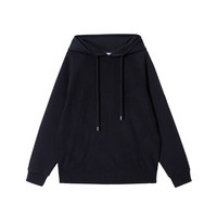 杰克·琼斯(JACK&JONES)男装春秋时尚潮流百搭舒适字母胶印装饰抽绳连帽卫衣男224433030 黑色E40 常规 黑色E40 XL 185