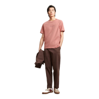 杰克·琼斯（JACK&JONES） 杰克琼斯夏季新款潮百搭链条绣字母复古图案纯棉直筒短袖T恤男装