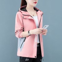 婉玫短外套女士加绒加厚宽松短款女装毛绒春秋冬款羊羔绒粉色外套 红色加绒 L100-115斤