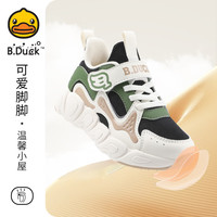 B.Duck小黄鸭童鞋男童老爹鞋秋季新款女童软底透气时尚儿童透气运动鞋 脚长15.7-16.2cm