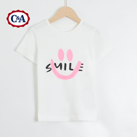 C&A儿童短袖t恤夏装2024夏季撞色 青色 100