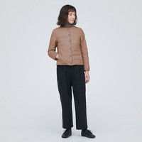 無印良品 MUJI(無印良品 ) 女式 轻量羽绒便携式无领夹克 羽绒服女款冬季 女装 轻薄