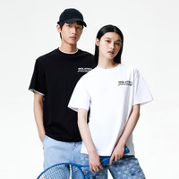 杰克·琼斯（JACK&JONES）男装夏季潮流多巴胺T恤美式印花宽松纯棉短袖T恤男 E03 黑色 XXS 160