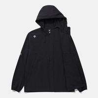 迪桑特（DESCENTE）外套GBR&SCO轻质弹力男女情侣款时尚舒适运动训练连帽夹克 黑色BLK0 XL (105)