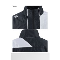 迪桑特 DESCENTE 男士风衣夹克上衣长袖防风保暖加绒衬里反光多 BKPK.黑色×粉红、BKPK(ブラック×ピンク) XO