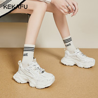 珂卡芙珂卡芙老爹鞋厚底休闲鞋 82431507卡其色 35