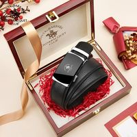 百亿补贴：SANTA BARBARA POLO 圣大保罗 男士皮带 父亲节礼物 自动扣腰带 真皮时尚裤带