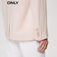 ONLY职业装气质纯色直筒宽松西装外套女|123208013 S12 亮奶油白色 160/80A/S