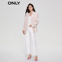 ONLY职业装气质纯色直筒宽松西装外套女|123208013 S12 亮奶油白色 175/92A/XL