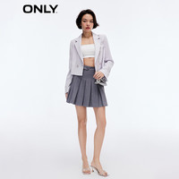 ONLY时尚百搭通勤纯色直筒长袖短款西服女|123208012
