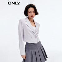 ONLY时尚百搭通勤纯色直筒长袖短款西服女|123208012 C39 蓟THISTLE 155/76A/XS