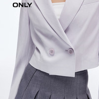 ONLY时尚百搭通勤纯色直筒长袖短款西服女|123208012 C39 蓟THISTLE 160/80A/S
