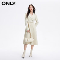 ONLY2024秋冬新款时尚简约翻领直筒短款西装牛仔外套女|124155001